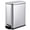 10L - Stainless steel, variant on Slim Step-On Stainless Steel Trash Can Combo Set – 12 Gallon & 2.6 Gallon – Removable Inner Buckets – Soft-Close Lids – Space-Saving – Ideal for Kitchen, Bathroom, Office