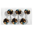 thumbnail image 5 of Cartoon Cat Shower Curtain Hooks （Set of 12） for Home Hotel Shower Rods Bathroom Crystal Glass Print Stainless Steel Round Curtain Hooks, 5 of 5