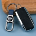 thumbnail image 3 of Tnobhg Keychain High Strength Stainless D-shaped No Deformation Electroplated Anti-lost Faux Leather Buckle Anti-break Car Key Ring Bag Pendant, 3 of 7