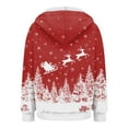 thumbnail image 5 of TTUHYWXI Womens Christmas Zip Up Hoodies Long Sleeve Sweatshirts Fall Outfits Oversized Sweaters Casual Fashion Jackets (Wine, L), 5 of 7