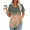 thumbnail image 2 of Women Short Sleeve Tops Fitted Womens Loose T Shirts Shirts for Women Work, 2 of 4