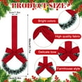 thumbnail image 2 of Wishrage 12PCS Christmas Kitchen Cabinet Wreaths with Ribbon 3.94 Inch Mini Christmas Wreath Small Kitchen Xmas Decor for Window Door, 2 of 6
