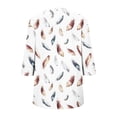 thumbnail image 4 of Edvintorg Womens Tops Trendy Fashion Printed 3/4 Sleeve Button Down V Neck Casual Loose Blouses Shirts Women's Clothes White S, 4 of 6