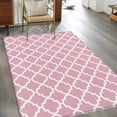 thumbnail image 3 of Pink Moroccon Area Rug 3x5 Washable Rug Non Slip Romantic Minimalist Modern Aesthetic Large Area Rug Indoor Floor Carpet for Entryway Bedroom Kitchen Living Room Home Office Dining Room Nursery, 3 of 8
