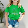 thumbnail image 2 of FAOWME Boys Girls Island Print Casual T-Shirt Fashion Kids Comfort Fit Tops Beach Dailywear Tee Green 3-4 Years, 2 of 4