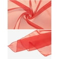 thumbnail image 4 of INSPIRE CHIC Women's Mother's Day Solid Gradient Chiffon Scarves Square Soft Sheer Neck Scarf Neckerchief Red 35.4"x35.4"(LxW), 4 of 7