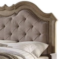 thumbnail image 4 of Button Tufted Fabric Eastern King Size Bed with Molded Details, Beige, 4 of 4