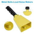 thumbnail image 3 of 9inch Cow Bells for Football Games, 4pcs Cowbells for Sporting Events Bulk Loud Noise Makers Metal Cow Bell with Handle for Cheering Competition Marathon Wedding DIY Paint, Yellow, 3 of 7