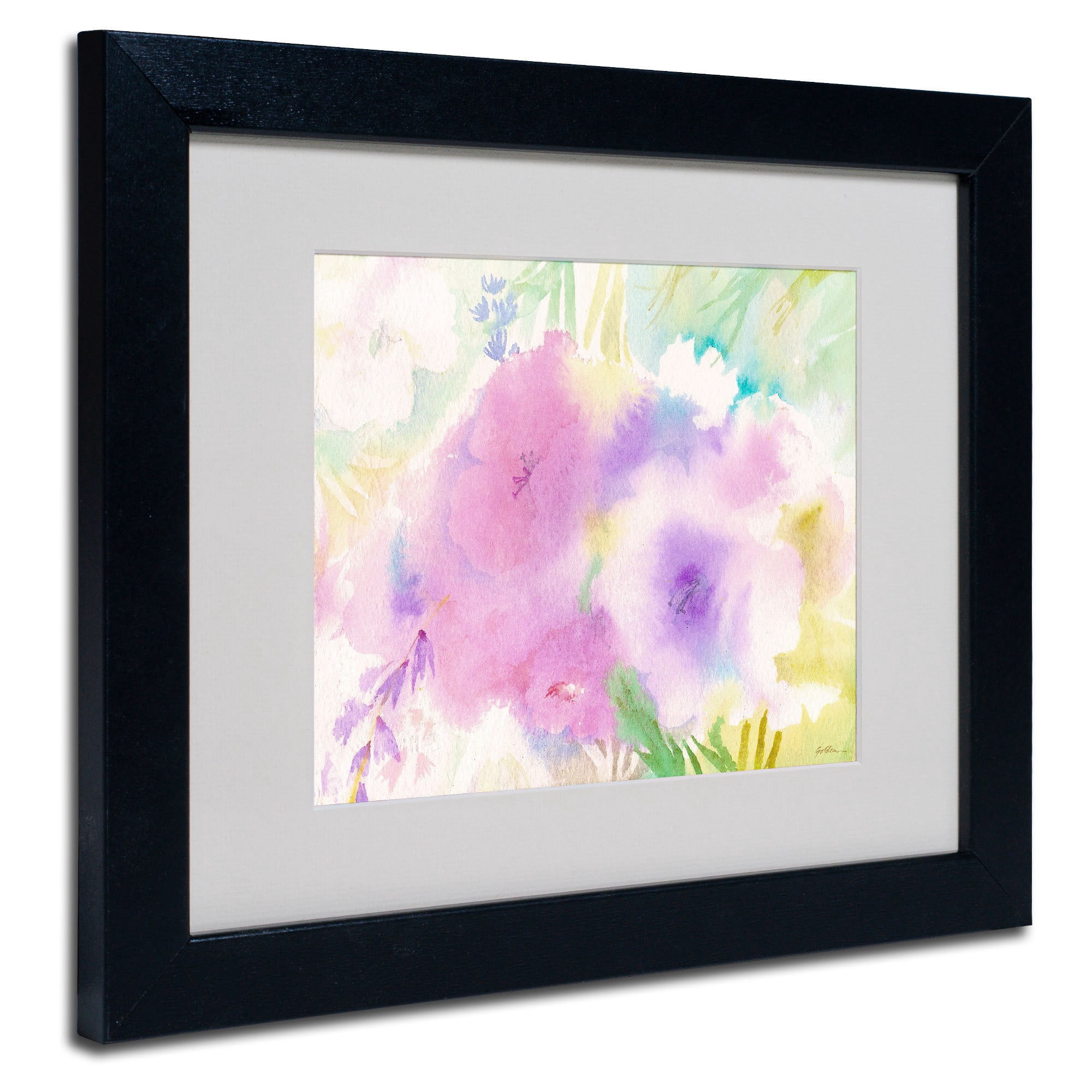 Trademark Fine Art "Purple Magic" Canvas Art by Sheila Golden, Wood Frame
