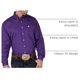 thumbnail image 4 of Camisa Cinch Corte Clásico Púrpura Talla Mediana, 4 of 6