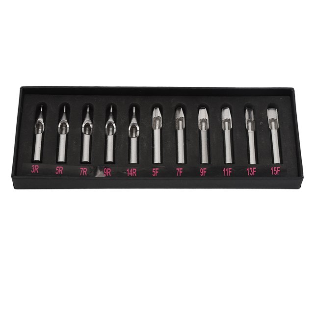 Juego de puntas de tatuaje reutilizables, punta de tatuaje 11 tipo punta de tatuaje punta de boquilla de tatuaje fiel a su promesa