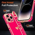 thumbnail image 5 of IPhone 14 Pro Max Case, Cute Love-Heart Plating, Bling Silicone, Camera Lens Protection, Shockproof Bumper for Women & Girls (6.7"), 5 of 7