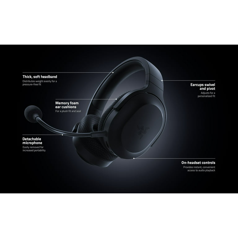 Razer Barracuda X Wireless Gaming & Mobile Headset (PC, Playstation,  Switch, Android, iOS): 2.4GHz Wireless + Bluetooth - Lightweight - 40mm  Drivers - Detachable Mic - 50 Hr Battery - Black : Video Games 
