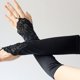 thumbnail image 3 of Minnieouse Guante largo Sin dedos Ligero Amigable con la piel Guantes de satén ahuecados Transpirable Hasta el codo Manoplas Boda Type3 NO3, 3 of 6