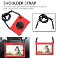 thumbnail image 5 of Allytech Shockproof Samsung Galaxy Tab S6 Lite 10.4" 2020 Released SM-P610, Rugged Heavy Duty Protection Adjustable Shoulder Strap Kickstand EVA Rubber Kids Friendly Cover, Red/Black, 5 of 7