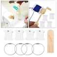 thumbnail image 4 of Bobinas de hilo de plástico Enrollador de hilo Porta hilo de bordar Tarjetas de hilo de plástico blanco-Bobina Bordado Organizador de sueltos He 125 piezas Baoblaze enrollador de hilo dental, 4 of 8
