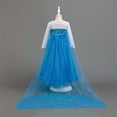 thumbnail image 4 of LOEL Girls Blue Princess Dress Fairy Queen Sequin Long-Sleeve Blue Dress Christmas Birthday Party Dress Up, 4 of 9