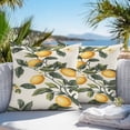 thumbnail image 2 of Outdoor Waterproof Pillow Covers Pack of 2, Summer Plant Watercolor Yellow Lemon Farm Decorative Throw Pillowcases Cushion Covers for Garden Patio Tent Sofa Couch, 26x26 inch, 2 of 8