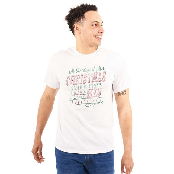 Magic of Christmas Jesus Christ Men's Graphic T Shirt Tees Brisco Brands S