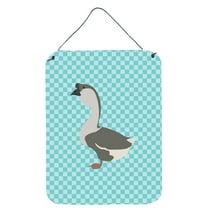 African Goose Blue Check Wall or Door Hanging Prints