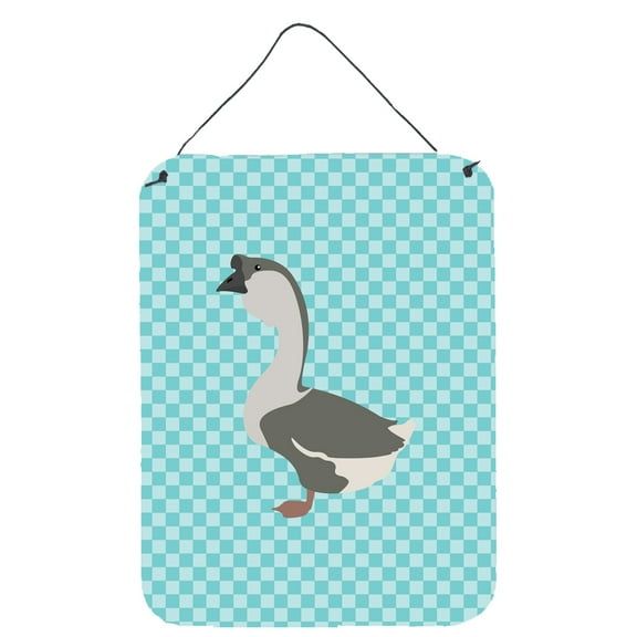 African Goose Blue Check Wall or Door Hanging Prints