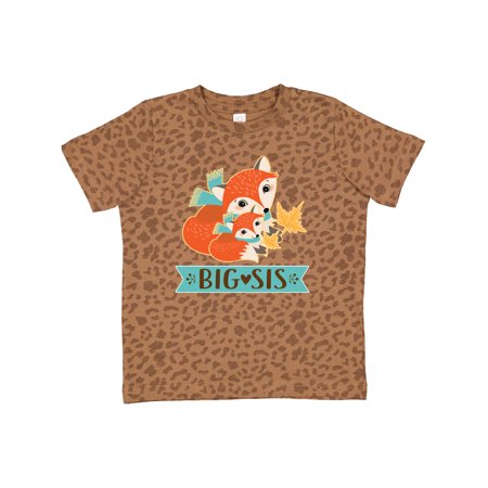 

Inktastic Big Sis Woodland Fox Sister Gift Toddler Toddler Girl T-Shirt