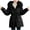 Black, variant on Womens Winter Coats Long Sleeve Down Jackets with Hood Solid Color Quilted Thermal Thicken Puffer Coats (M, Black)