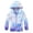 Blue PAQMBJ17, variant on Girls' Outerwear Jackets & Coats Toddler Girl Color Blend Print Zip Up Hood Coat Elastic Multi Tone For Holiday Family Photo(5-6 Years,Blue)