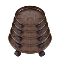 Clearance!XEOVHV Large Plant Caddy with Wheels,Rolling Plant Stands Heavy-duty Plastic Plant Roller Base Pot Movers Plant Saucer on Wheels Indoor Outdoor Plant Dolly with Casters Planter