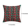 thumbnail image 3 of Christmas Decorative Pillow Cover, Snowflake Buffalo Plaid Pattern Pillow case, Classic Red Green Blue Sofa Cushion Case Christmas New Year Couch Bed Decor, 3 of 6