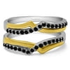Criss Cross Ring Guard Enhancer in Sterling Silver (0.34ctw)