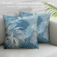 thumbnail image 3 of Chilfamy Nautical Coastal Lumbar Throw Pillow Covers Ocean Seashell Coral Starfish Decorative Pillow Cases Summer Beach Blue Gray Beige Pillow Covers Home Decor For Living Room Sofa Couch 22x22in, 3 of 5