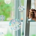 thumbnail image 5 of Dusknt Big Promotion 2 Sizes Large Circle Window Clings Static Rainbow Glass Stickers Window Glass Decals Decorations Non Adhesive Vinyl for Stop Birds(4 Inch/6 Inch), 10Pcs Static Window Film, 5 of 5