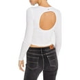 thumbnail image 3 of Tommy Jeans Womens Cut-Out Cropped Pullover Top, 3 of 3