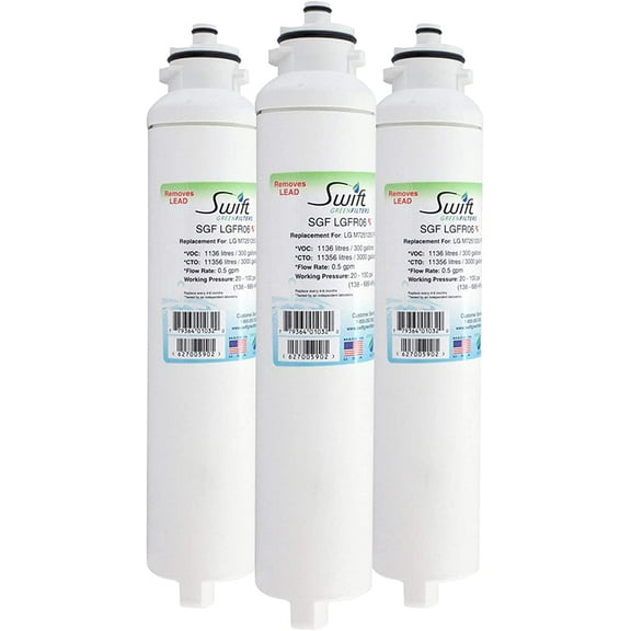 Swift Green Filters LG-M7251253 FR-06 Compatible Refrigerator Water Swift Greem Filters, SGF-LGFR06 Rx, 1pack, 3 Piece