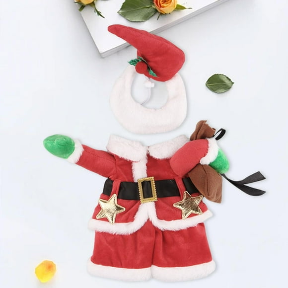 Disfraz de Papá Noel Salvador para gatos con sombrero abrigo navideño S