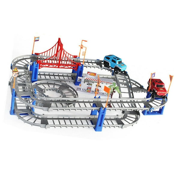 Electric Rail Car Toy,Electric Train Track Toy Race Car Track Toys Electric Train Track Toy Unbeatable Value