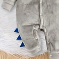 thumbnail image 5 of 0-3 Months Infant Jumpsuit Baby Romper Newborn Infant Clothes Boys And Girls Baby Rompers Long Sleeve Newborn Fall Winter Clothes,Grey Jumpsuit Sleep & Play One-Piece Bodysuit, 5 of 6