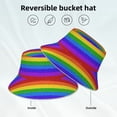thumbnail image 6 of Balery Colorful Glitter Rainbow Sun Hats for Men Women Bucket Hat UPF 50+ Buckey Hat Boonie Hat Foldable UV Protection Hiking Beach Fishing Summer, 6 of 9