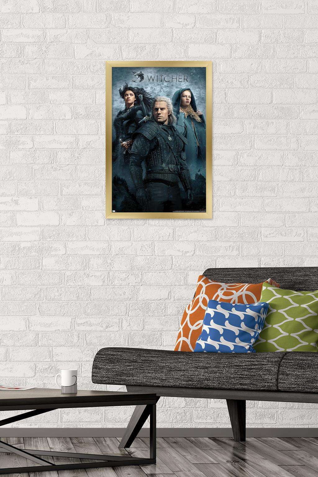 Netflix The Witcher - Key Art Wall Poster, 14.725" x 22.375", Framed
