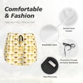 thumbnail image 4 of Balery Cute Yellow Duck Pattern Women's Running Shorts with Liner 2 Pockets Elastic Workout Athletic Gym Yoga Shorts-Medium, 4 of 7