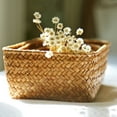thumbnail image 3 of Leaveforme Handmade Straw Dried Flower Fruit Pot Basket Rattan Box Candy Earphone Organizer, 3 of 7