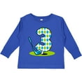 thumbnail image 3 of Inktastic Argyle Golf 3rd Birthday Boys Long Sleeve Toddler T-Shirt, 3 of 5