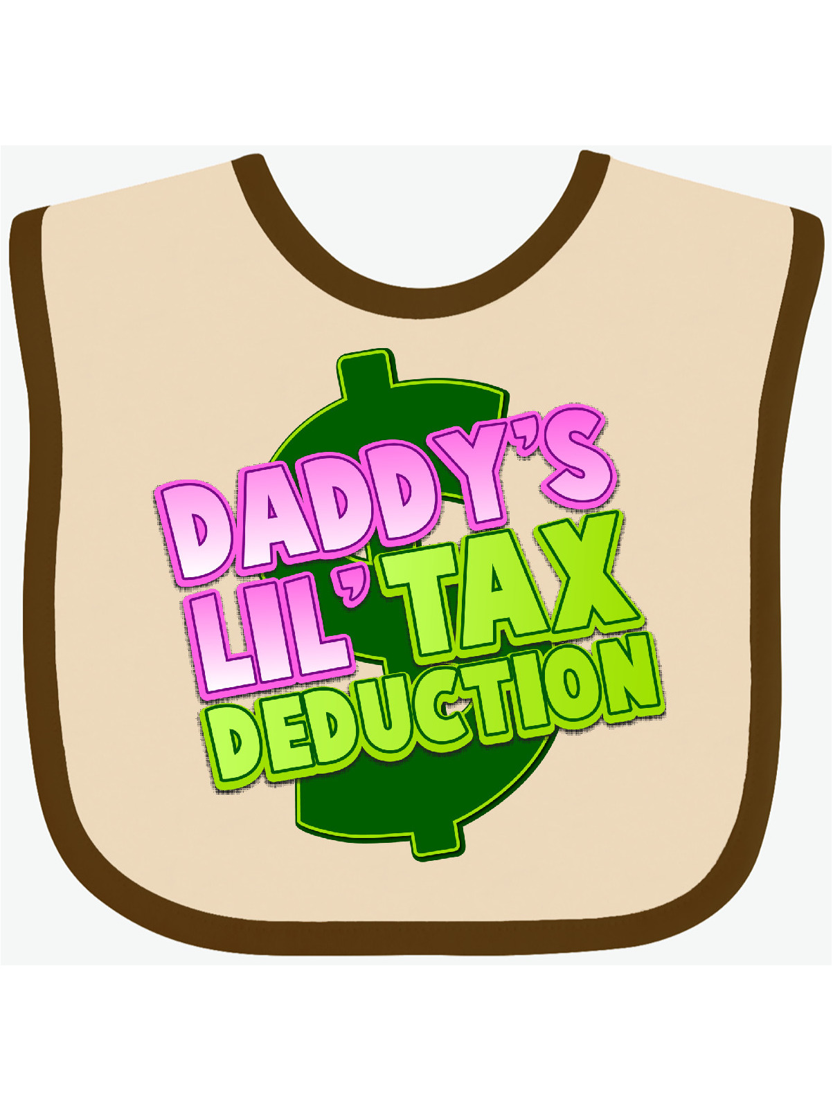 Daddy's Lil Tax Deduction Pink Baby Bib