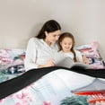 thumbnail image 5 of Homewish Japan Sakura Bedding Comforter Set,Pink Cherry Blossom Twin Comforter Sets,Japanese Ukiyo-E Bedding Set For Men Women,Luxury Bedroom Decor Reversible,2-Piece, 5 of 8