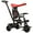 Rouge, variante sur Qaba Tricycle pour Enfants 4 en 1 Tricycle avec Siège Réversible à Angle Ajustable Poignée Amovible Auvent Main Courante Ceinture Rangement Repose-Pieds Frein Embrayage pour 1-5 Ans Gris