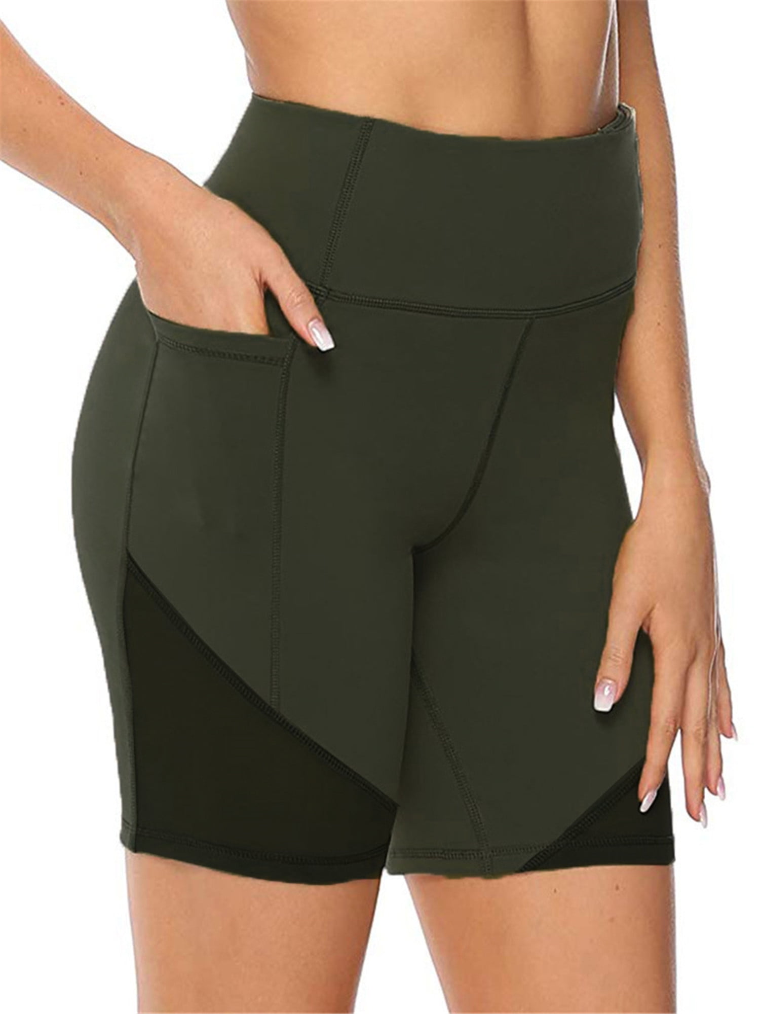 Aunavey - Aunavey High Waist Yoga Shorts for Women with 2 Side Pockets ...
