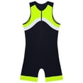 thumbnail image 5 of Alvivi Mens One Piece Swimsuit Wetsuit Sleeveless Zip Up Bodysuit Bathing Suit Sport Unitard Beachwear Fluorescent Green M, 5 of 7