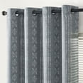 thumbnail image 1 of Cortinas blackout Boho JINCHAN 95% opacas 160x160 cm Blanco/Gris x2, 1 of 8