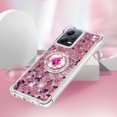 thumbnail image 5 of Funda para Xiaomi Redmi Note 12 5G con Brillo Líquido Flotante, Purpurina, Parachoques y Anillo Giratorio Soporte, 5 of 5